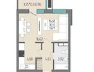 1-к. квартира, 31,3&nbsp;м²