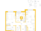 2-к. квартира, 57 м²