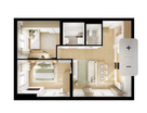 2-к. квартира, 50&nbsp;м²