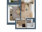 1-к. квартира, 37&nbsp;м²