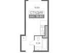 Студия, 19&nbsp;м²