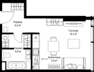 Студия, 32 м²