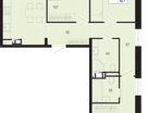 3-к. квартира, 84&nbsp;м²