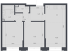 3-к. квартира, 53 м²
