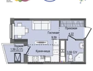 Студия, 23&nbsp;м²