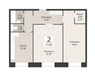 1-к. квартира, 43,4&nbsp;м²