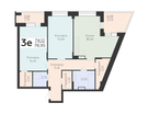 2-к. квартира, 78&nbsp;м²