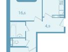 2-к. квартира, 56&nbsp;м²