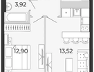 2-к. квартира, 43,4 м²