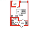 Студия, 25,8&nbsp;м²
