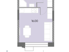 Студия, 23 м²