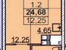 Студия, 24,7&nbsp;м²