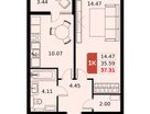 1-к. квартира, 37&nbsp;м²