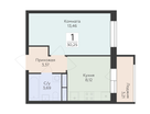 1-к. квартира, 30 м²