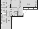 4-к. квартира, 98 м²