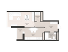 1-к. квартира, 45 м²