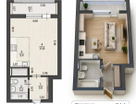Студия, 27,6 м²