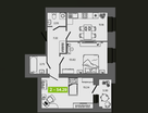 2-к. квартира, 54,3&nbsp;м²