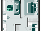 Студия, 43&nbsp;м²
