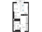 Студия, 23,9&nbsp;м²
