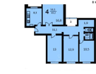 4-к. квартира, 83,2 м²
