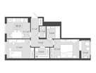 2-к. квартира, 55&nbsp;м²