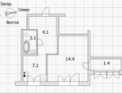 1-к. квартира, 30,1&nbsp;м²
