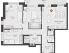 4-к. квартира, 90 м²