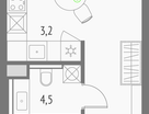 Студия, 28 м²