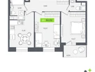2-к. квартира, 52&nbsp;м²