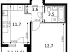 1-к. квартира, 33 м²