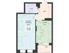 1-к. квартира, 43,8&nbsp;м²
