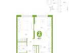 1-к. квартира, 42 м²