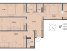3-к. квартира, 92&nbsp;м²