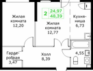2-к. квартира, 48 м²