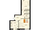 2-к. квартира, 57&nbsp;м²