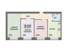 3-к. квартира, 68 м²