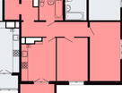 2-к. квартира, 63&nbsp;м²