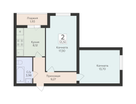 2-к. квартира, 53&nbsp;м²