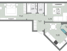 2-к. квартира, 58,6&nbsp;м²