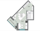 1-к. квартира, 31,5&nbsp;м²