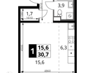 Студия, 30&nbsp;м²