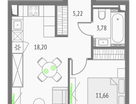 1-к. квартира, 38&nbsp;м²