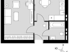 1-к. квартира, 31&nbsp;м²