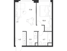 1-к. квартира, 41 м²