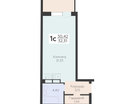 1-к. квартира, 32&nbsp;м²