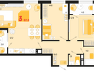 3-к. квартира, 82&nbsp;м²