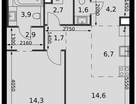 2-к. квартира, 52&nbsp;м²