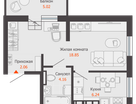 1-к. квартира, 33 м²