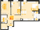 3-к. квартира, 78 м²